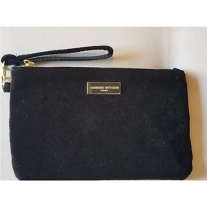 Adrienne Vittadini Black Velvet Wristlet and Coin Purse